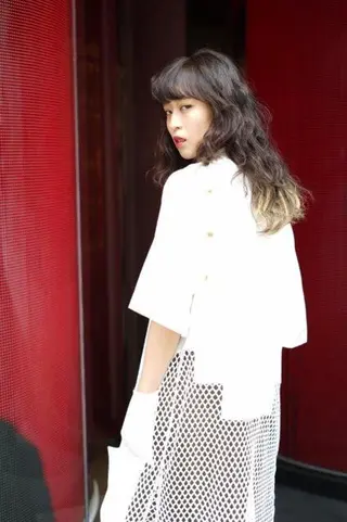 セミロング 江崎 わか子のヘアスタイル