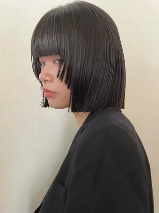 ショート hotely所属・✨まとまるボブ/ 切りっぱなし/ユキナのヘアスタイル