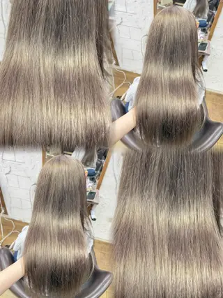 ロング ハイトーン×艶カラー 🤍MIZUKIのヘアスタイル