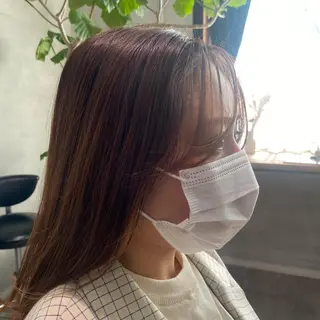 セミロング 大久保 優香のヘアスタイル