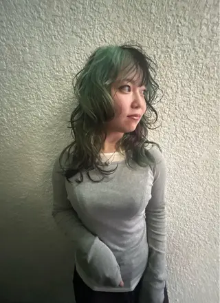 セミロング カラー 💖艶髪ブリーチ髪質 改善💖ケンシンのヘアスタイル