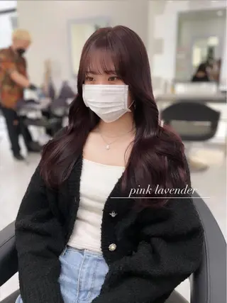 セミロング カラー ヘアアレンジ Ella所属・nana【艶髪】/ レイヤー/縮毛矯正のヘアスタイル