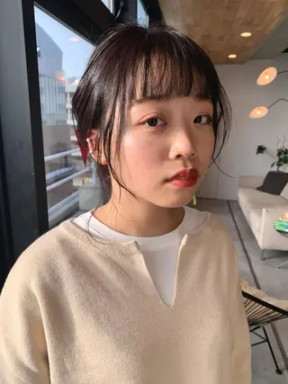 セミロング カラー ヘアアレンジ ピンクベージュ/新潟 万代/高橋桃葉🍑のヘアスタイル