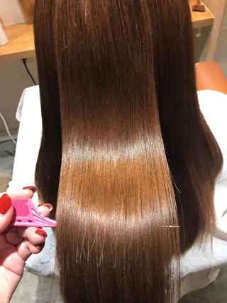 ロング カラー 髪質改善×矯正🫧 韓国ヘアasamiのヘアスタイル