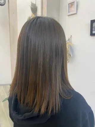 セミロング カラー 足利/透明感カラー/ GRACE/りおのヘアスタイル