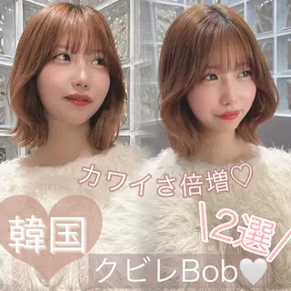 ミディアム 顔周り\透明感カラ ー\まりんのヘアスタイル