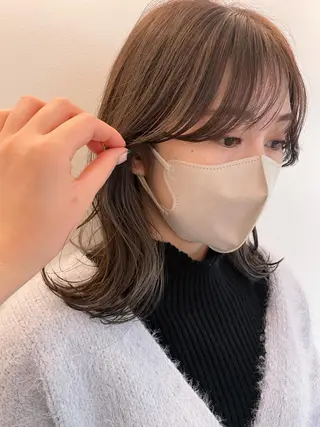 ミディアム カラー パーマ 💖美髪改善💖 辻未侑のヘアスタイル