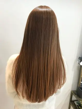 ロング 髪質改善✨透明感カラ ー🌈シエルブルーのヘアスタイル