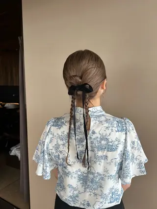 ロング 韓国ヘア/顔周り ヘアセット/加藤優里のヘアスタイル