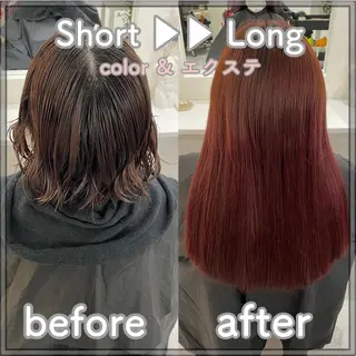 ロング カラー MOE🐈‍⬛🎀 エクステ/ワンホンのヘアスタイル