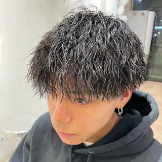 ショート パーマ メンズ レイヤー/韓国ヘア /顔周り/大久保貴之のヘアスタイル