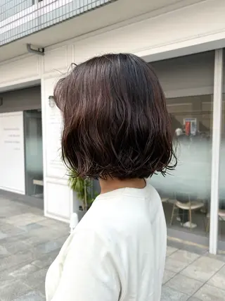 ミディアム パーマ 川瀬 京祐のヘアスタイル