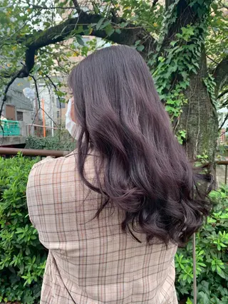 ロング カラー ヘアアレンジ charme溝の口所属・チバ ヒロトのヘアスタイル