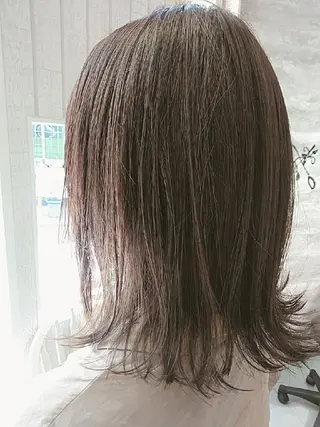 ミディアム カラー Blanco 村松 美里のヘアスタイル