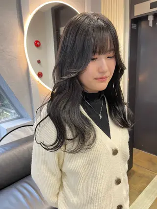 セミロング カラー TATSUブリーチ/ ミルクティーベージュのヘアスタイル