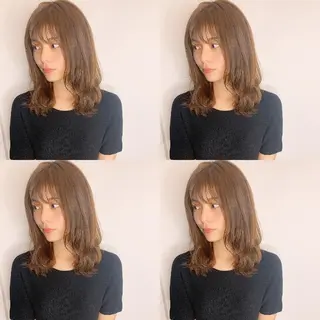 ミディアム ヘアアレンジ カラー 竹内啓太 ボブのヘアスタイル