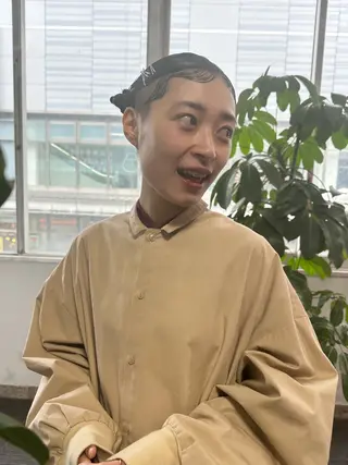 ミディアム 市川 蘭のヘアスタイル