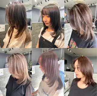 カラー ✂︎GLITTER ✂︎東ヶ崎　湧✂︎のヘアスタイル