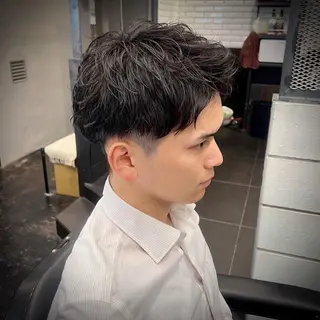 ショート カラー パーマ メンズ メンズ特化/パーマ/ メッシュ/竜成のヘアスタイル