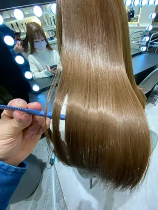 ロング ムトウセイマ/艶髪 /艶ケアWブリーチのヘアスタイル