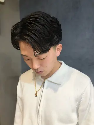 パーマ ヘアアレンジ メンズ ainico+所属・メンズ特化✂️栗原 侑也のヘアスタイル