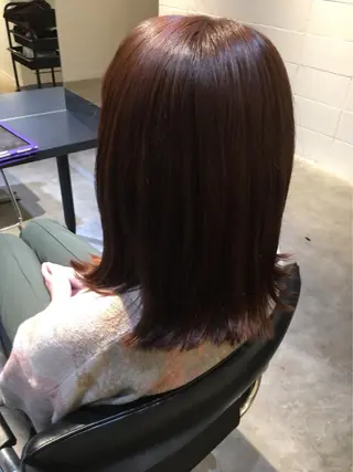 ミディアム カラー 中原 梨沙のヘアスタイル