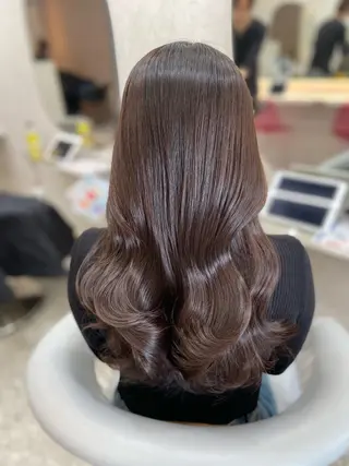 ロング カラー 新宿/韓国ヘア 中明度カラー/かやのヘアスタイル