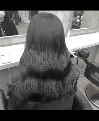 セミロング 🤍ベージュ/透明感 韓国ヘア/まりん🤍のヘアスタイル