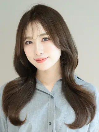 ロング カラー 髙木美緒🌿 レイヤー/アレンジのヘアスタイル