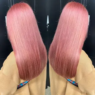 セミロング カラー 韓国風レイヤー ハイトーンRYOTAのヘアスタイル