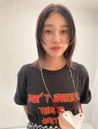 ミディアム カラー お洒落ベージュ🤎 代官山shibukiのヘアスタイル