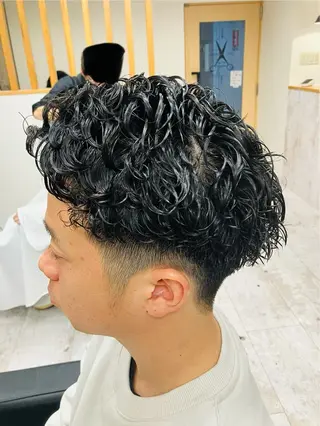 パーマ メンズ メンズ特化/パーマ/ フェードWATARUのヘアスタイル