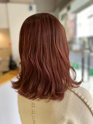 ミディアム カラー 菊地 美憂のヘアスタイル