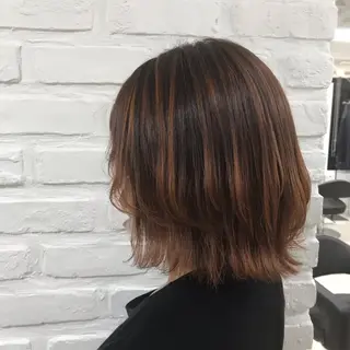 ミディアム カラー 【暖色カラー特化】 中山由梨のヘアスタイル