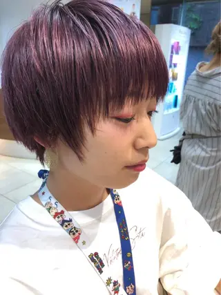 ショート カラー 🌈haru🌻 藤沢ハイトーン🌈のヘアスタイル