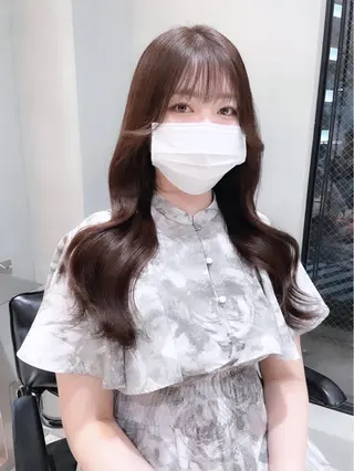 ロング カラー ワンホン/韓国ヘア 🤍amiのヘアスタイル