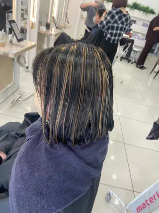 ミディアム カラー 🫧ふくだ りな 🕊のヘアスタイル