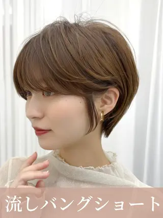 ショート ショートヘア くすみカラー、大場猛のヘアスタイル