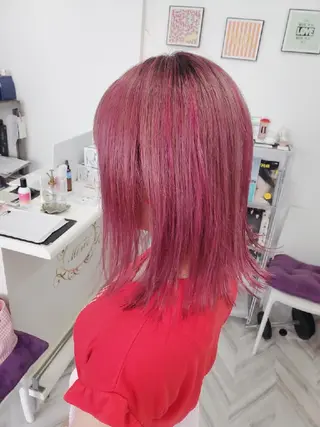 ミディアム ヘアアレンジ カラー ナカシマ  アユミのヘアスタイル