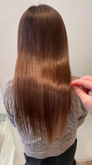 ロング パーマ k-twoたき✨艶感 カラー/美髪矯正のヘアスタイル