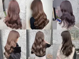 ロング カラー ＿WHITE鳳店 アンダーバーホワイトのヘアスタイル