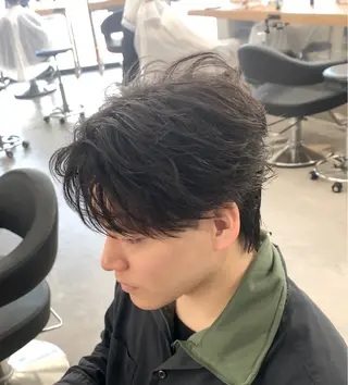 ショート カラー パーマ 福井祥太／ニュアンス /韓国メンズ🇰🇷のヘアスタイル