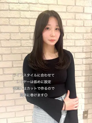 セミロング カラー 尾崎隼大 レイヤー/韓国ヘアのヘアスタイル