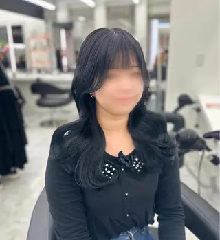 ロング カラー パーマ ヘアアレンジ メンズ キッズ ♥️韓国ヘア レイヤー♥️ゆりのヘアスタイル