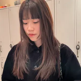 セミロング ボブ/レイヤー/ 艶カラー　山川廉弥のヘアスタイル