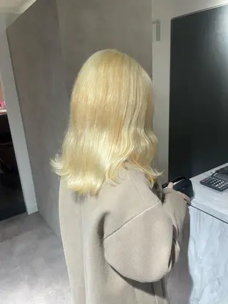 ロング カラー 🇰🇷ハイトーン× 韓国レイヤー레이어드のヘアスタイル