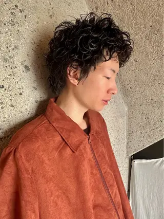 ショート パーマ メンズ メンズサロン FLICK所属・平尾薬院メンズカット FLICK/パーマのヘアスタイル