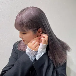 ミディアム カラー 𝙎𝙚𝙞𝙧𝙖 ☆カット/パーマのヘアスタイル