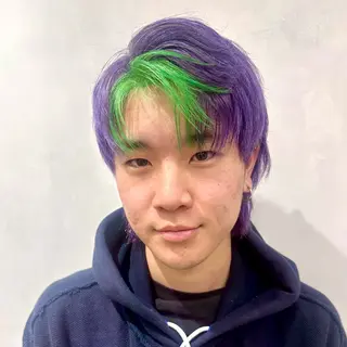 ショート カラー メンズ デザインカラー/パー マ🦖外岡咲希🦖のヘアスタイル