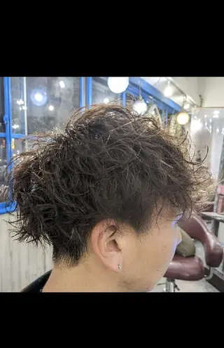 ミディアム パーマ メンズ メンズパーマ/ボブ/ レイヤー店長えのもとのヘアスタイル